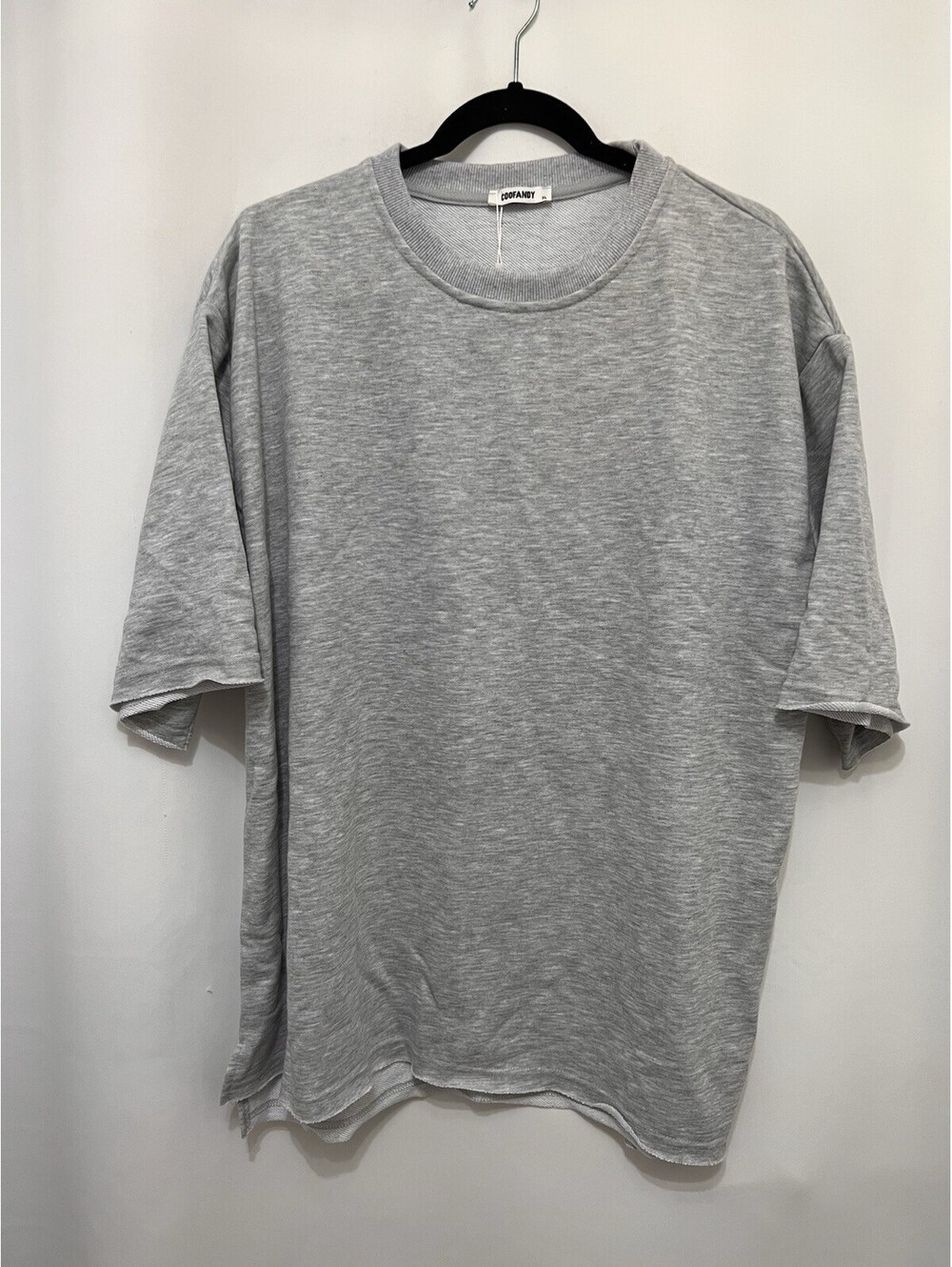 Men’s COOFANDY XL Gray Cotton Shirt Shorts Set Lounge Outfit New